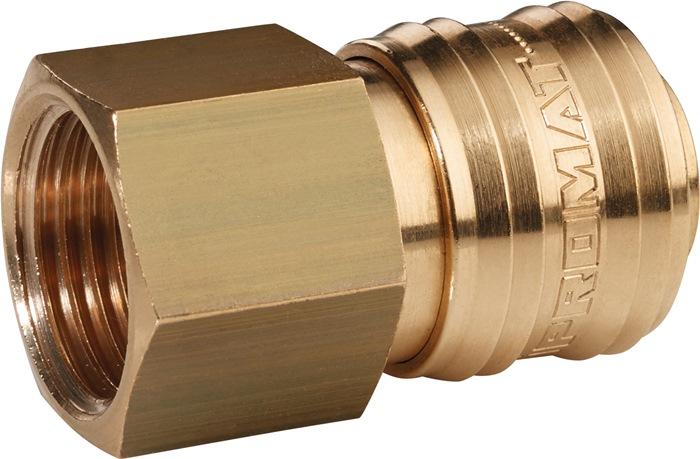 Raccord rapide DN 7,2 - Filet femelle en laiton - Filetage G 3/8 po (15,39 mm) - PROMAT_0