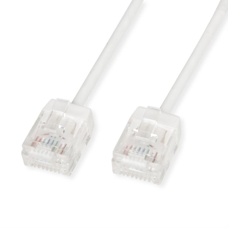 ROLINE Cordon Data Center UTP Cat.6A (Classe EA), LSOH, slim, pour chemins très courts, blanc, 1 m_0