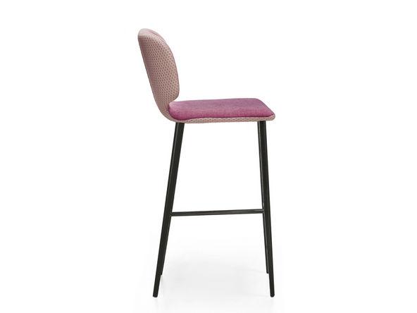 Chaise haute Wrap M TS de MIDJ hauteur 65/75 cm pied métal et revêtement tissu_0
