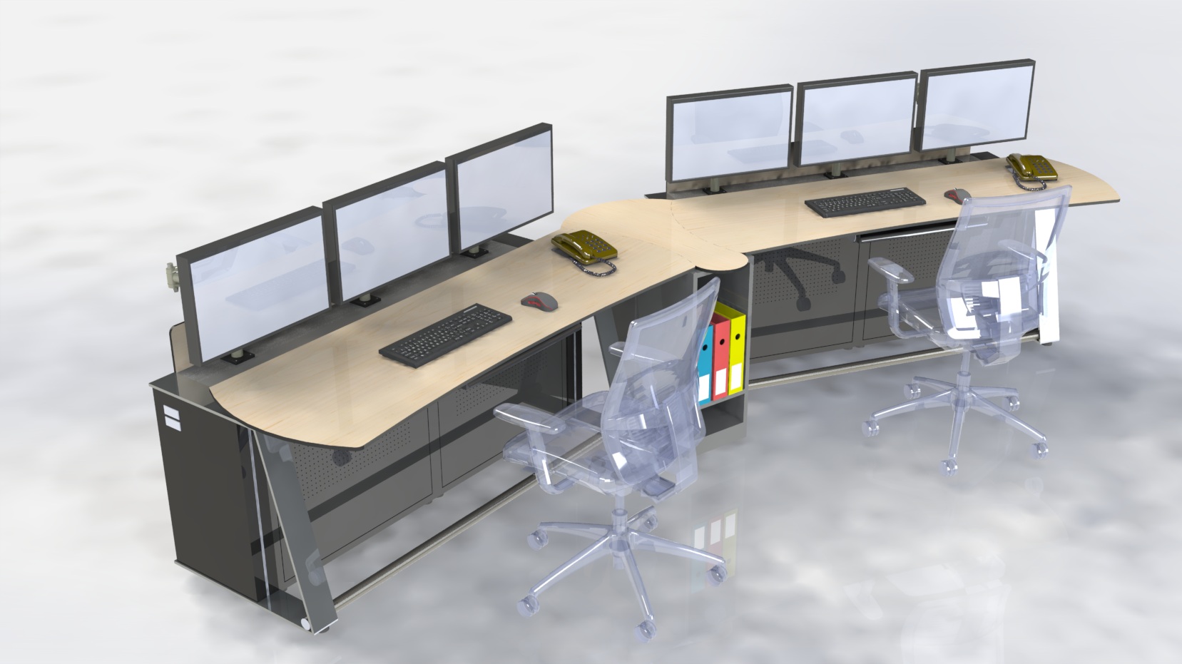 Pupitre opérateur TECHNO2 - modulaire, réglable en hauteur, normes ergonomiques_0