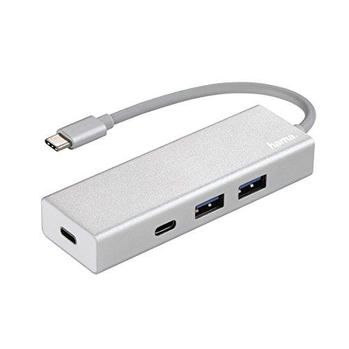 Hama Aluminium - Hub USB 3.1 (Gen 2) Type-C 5000 Mbit/s - 4 ports - Argent_0