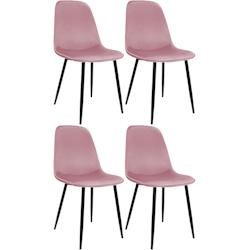 CLP Chaise de salle à manger Maryam Rose/Velours - violet textile 327429_0