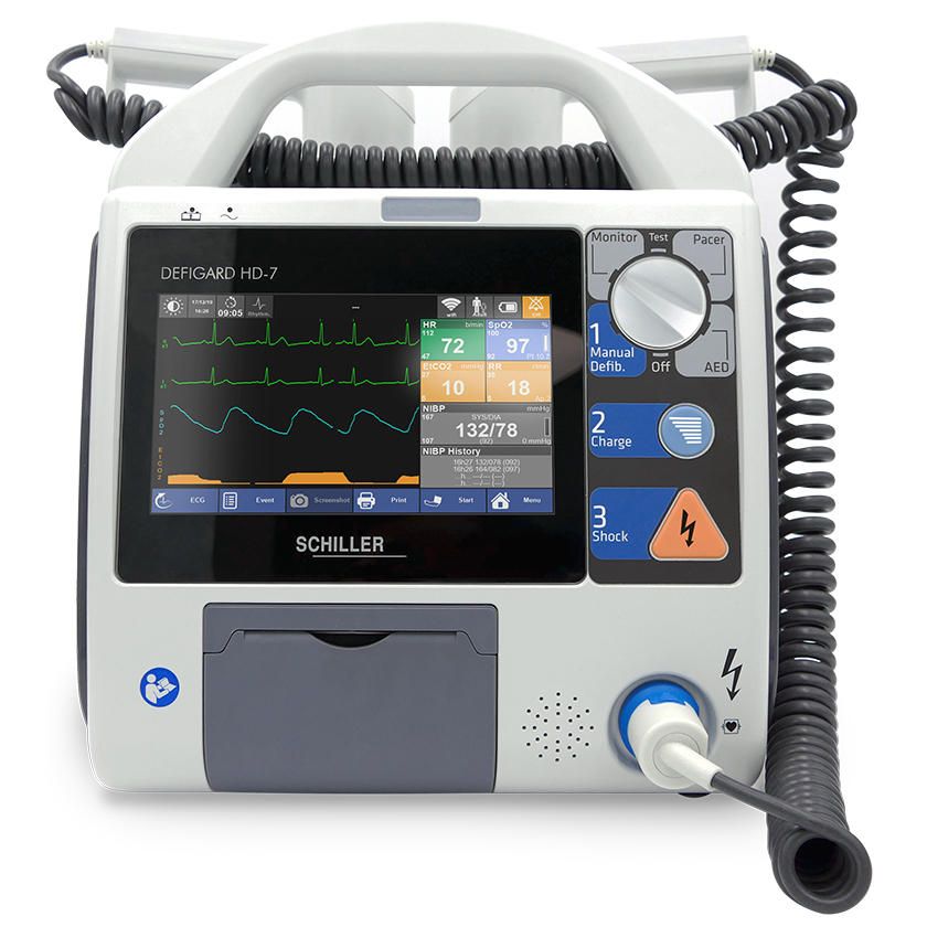 Defigard hd7 - matériel de secourisme défibrillateur - schiller - 4 modes: monitorage, défibrillation manuelle, dae et stimulation_0
