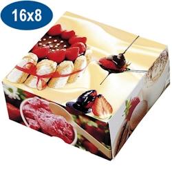 Firplast Boite pâtissière charlotte en carton 16x8 cm - orange 3104400556987_0