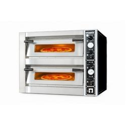 Four à pizza double électrique 4 + 4 x Ø34 cm (10 kW - 380V) PREMIUM / GOLDINOX - gris inox 3701770822287_0