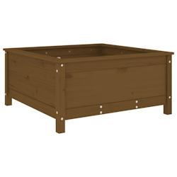 Helloshop26 - Jardinière bac lit surélevé plantes fleurs terrasse jardin 82,5 x 82,5 x 39 cm bois massif de pin marron 02_0037945 - 3000217834778_0