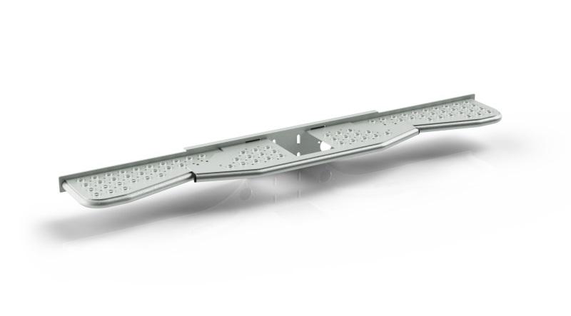 Marche-pieds en acier galvanisé - fixation sur platine d'attelage - plateforme centrale relevable_0