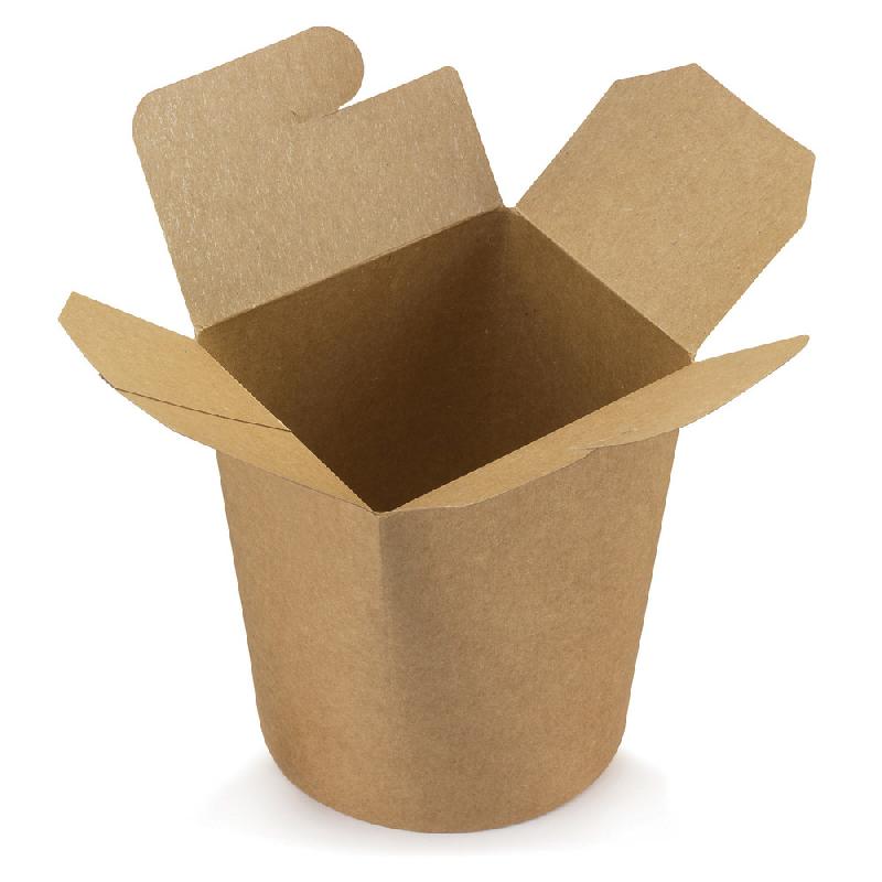 Pot à pâtes en carton 78cl fermeture à croisillon Kraft brun - lot de 50_0