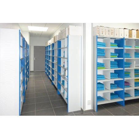 Rayonnage léger à tablettes tôlées - stockage et archivage de dossiers, pièces détachées, bacs et cartons_0