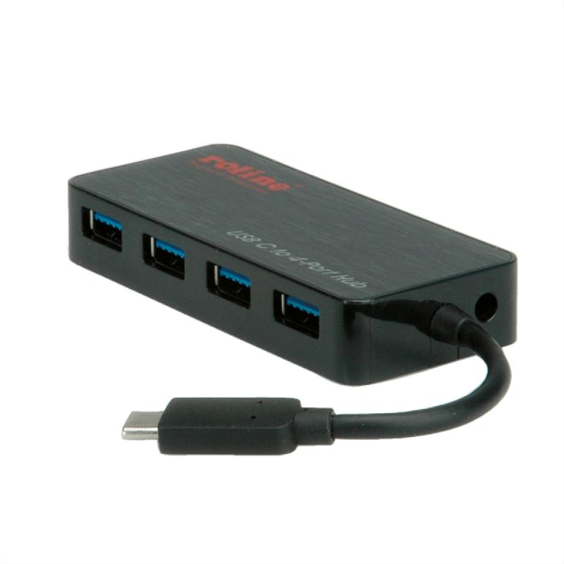 ROLINE Hub USB 3.2 Gen 1, 4 ports, prise type C_0