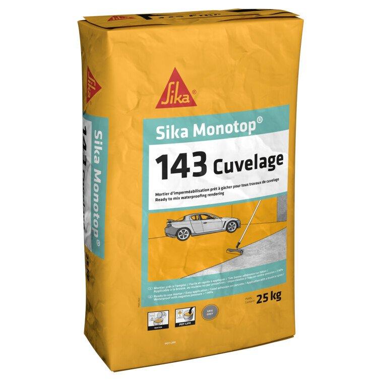 Sika Monotop 143 Cuvelage - 25 kg - Revêtement d'imperméabilisation pour béton armé_0