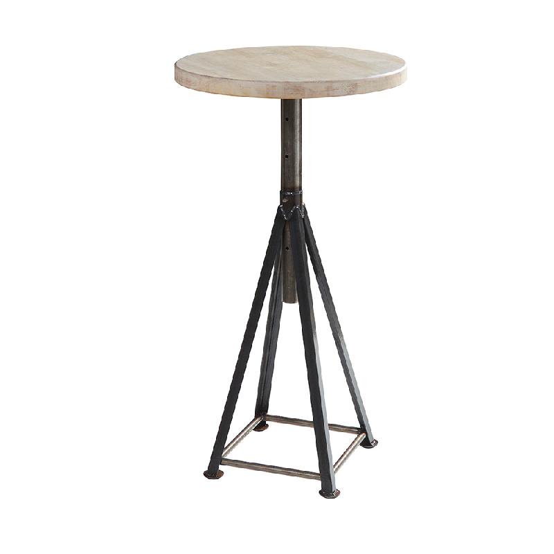 Table de restauration - piétement mange debout simple chandelle 4 MDS - plateau Ø60 cm_0