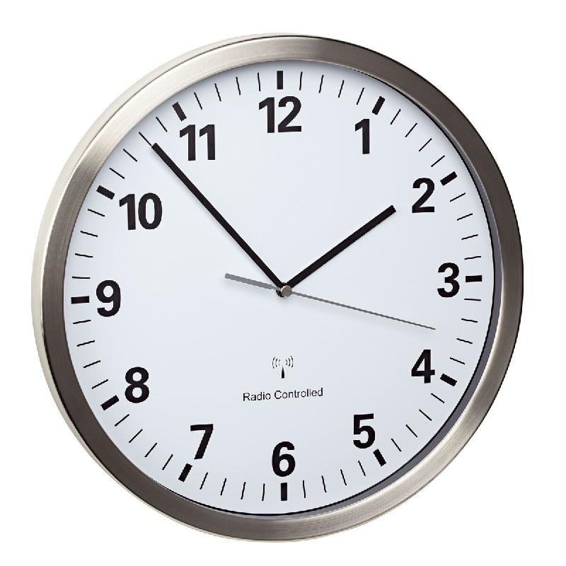 TFA-Dostmann 60.3523.02 Horloge murale Horloge à quartz Ronde Argent, Blanc - multicolore 60.3523.02_0