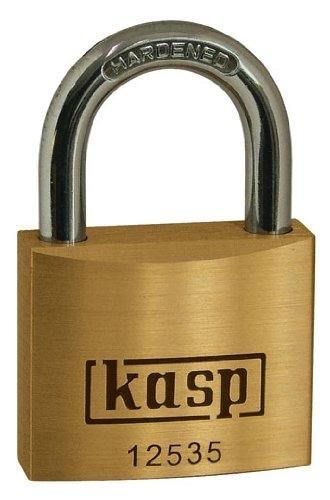 KASP K12535D - Cadenas en laiton premium 35mm avec double ancrage et anse en acier trempé_0