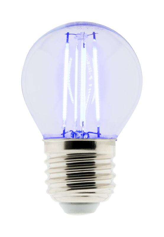 Ampoule LED déco filament bleu 3W E27 sphérique - 320 lumens - Design vintage et efficacité énergétique A++_0
