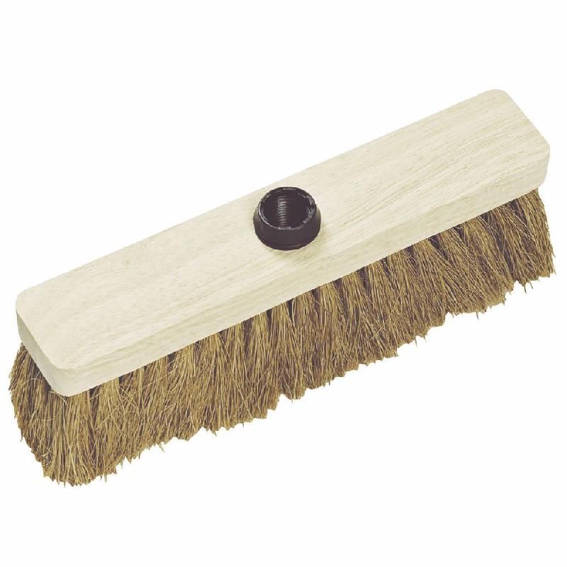 BALAI-BROSSE DE 29 CM EN FIBRES DE COCO -MANCHE EN BOIS 1,30 M