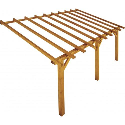 CARPORT EN BOIS - LONGUEUR 500 CM - PRADO JARDIPOLYS