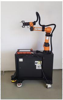 Cobot AUBO i5 - robot collaboratif intelligent sur pied nomade avec radars de zone_0