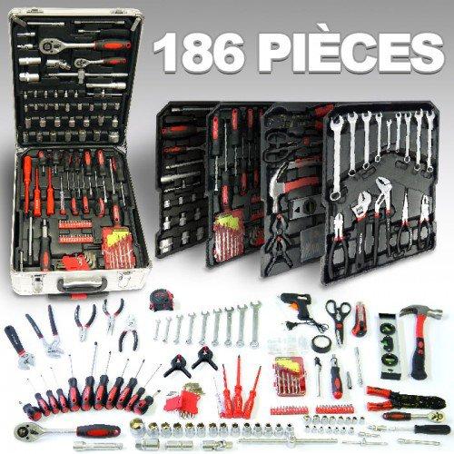 COFFRET OUTILLAGE 186 PIÈCES LBH LB-428