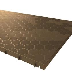 Dalle de sol Clipsable 116 x 76 x 3 cm Rectangulaire Polypropylène Revêtement de Sol Modulable Intérieur / Extérieur Art Plast - marron 8010693127672_0