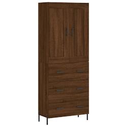 Helloshop26 - Buffet bahut commode armoire meuble de rangement organisateur cuisine salle de séjour salon haut 69,5 x 34 x 180 cm 02_0033785 - 300021_0