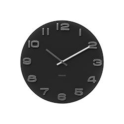 Horloge ronde vintage en verre 35 cm Noir Karlsson - noir verre 8714302244001_0