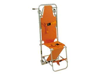 Matériel de secourisme - France Neir - Brancard chaise en aluminium, toile nylon enduite de vinyle orange - Dimensions 201x90 cm à plat_0