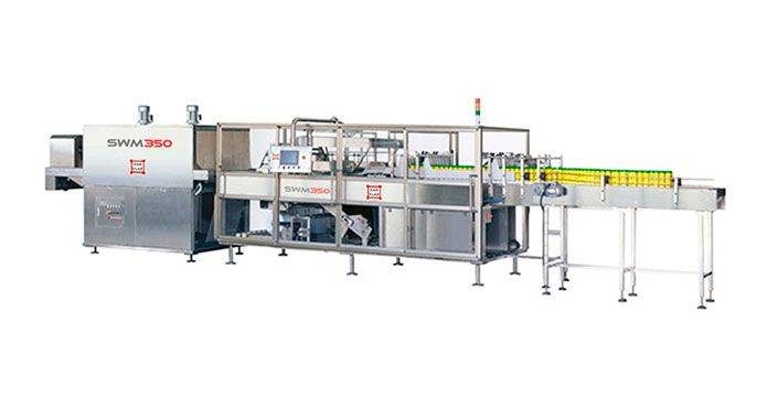 Fardeleuse modèle SWM350 I - EF Sealing - sous film thermorétractable (film seul) - jusqu'à 35 packs/min - tunnel de rétraction 2 étapes_0