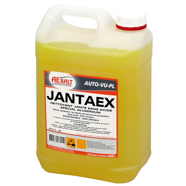 NETTOYANT JANTES SANS ACIDE SPÉCIAL ALUMINIUM JANTAEX BIDON 5 LITRES