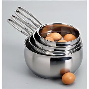 Série 4 casseroles bombées Lacor Belly - inox 8/10, tous feux dont induction_0