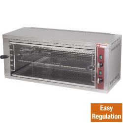 Salamandre électrique avec grille réglable ST70A/D-N - acier inox et résistances blindées_0