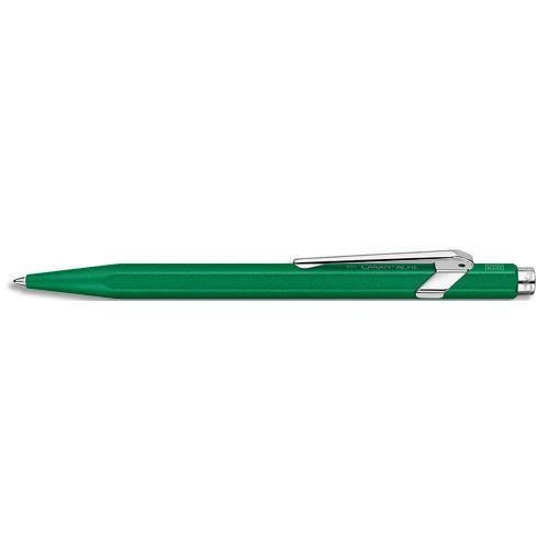 STYLO BILLE CARAN D'ACHE 849 COLORMAT X - CORPS HEXAGONAL EN ALUMINIUM - FINITION MICROBILLEE - CORPS VERT