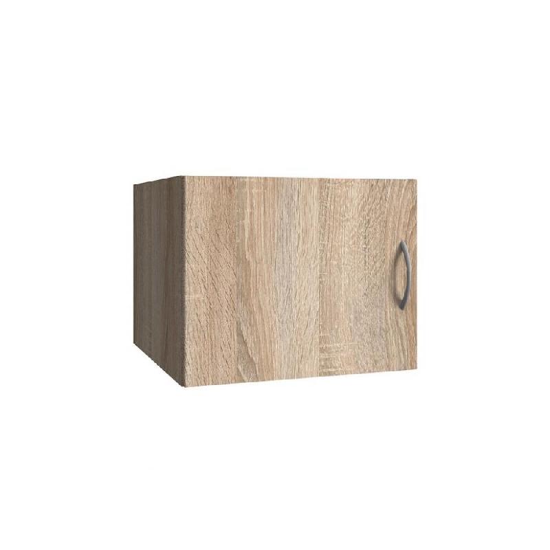 Surmeuble colonne de rangement Lund - chêne naturel - L40 x P54 cm - Hauteur totale 225 cm_0