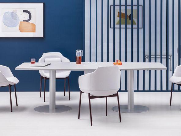 Table de réunion tonneau bois pas cher_0