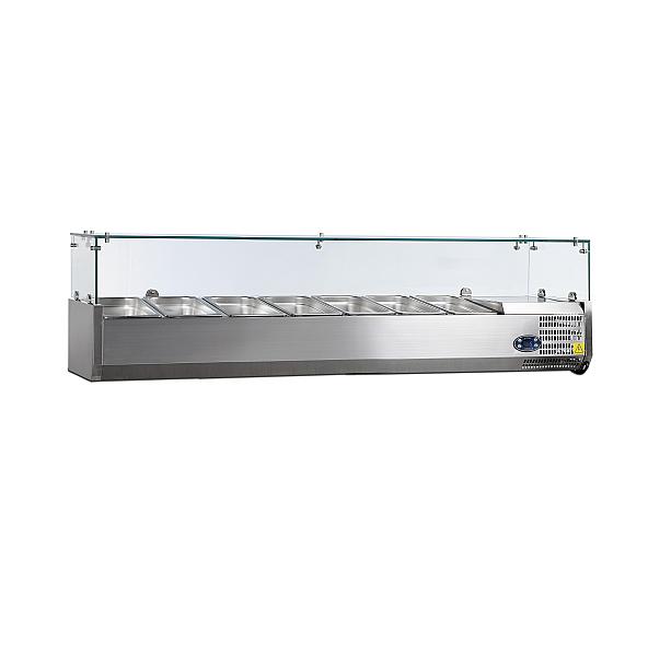 Vitrine réfrigérée à ingredients gn1/3 avec protection de verre - bac non inclus - VK38-160_0