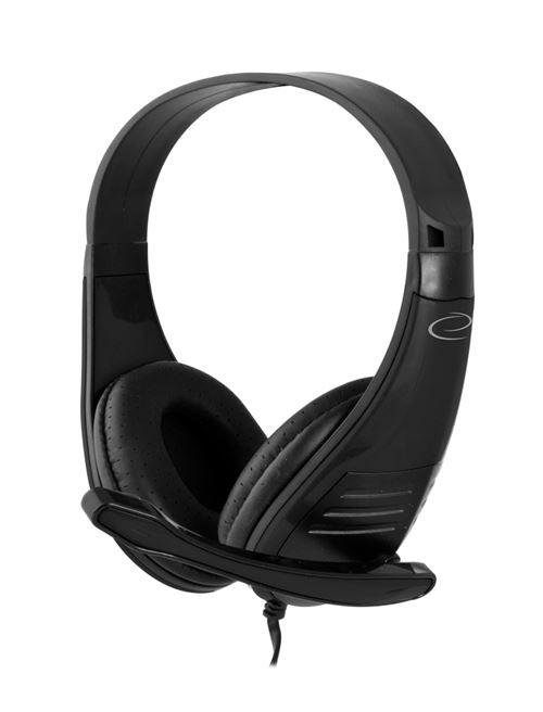 Casque avec microphone filaire Esperanza EH209K - Design ergonomique et matériaux respectueux de l'environnement_0