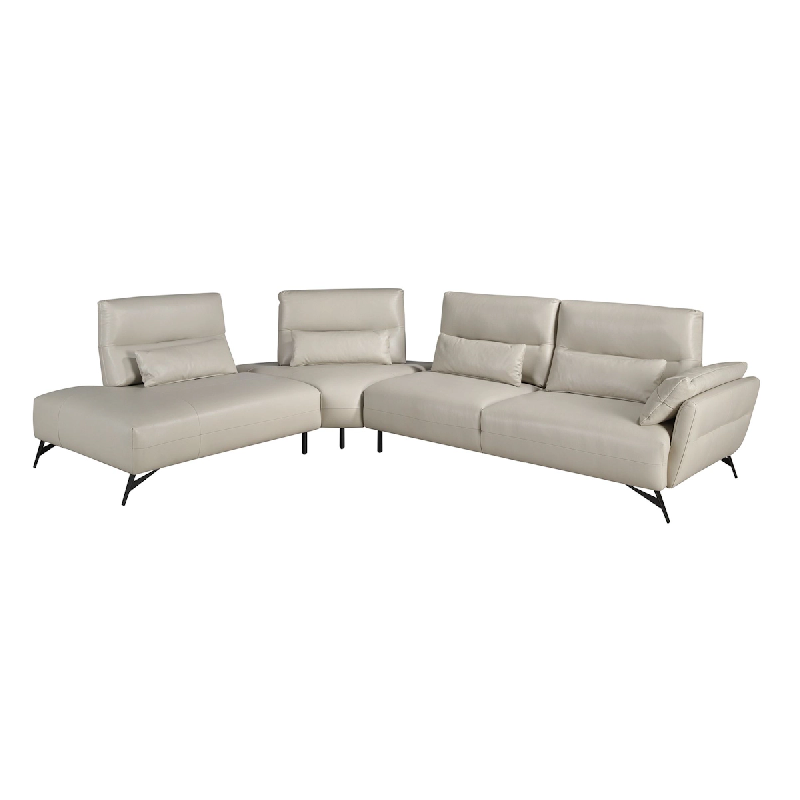 AC ANGEL CERDA Angel Cerdá Canapé d'angle gauche cuir sable 6214C 341 x 254 x 94 - marron fourrure 8435631033202_0