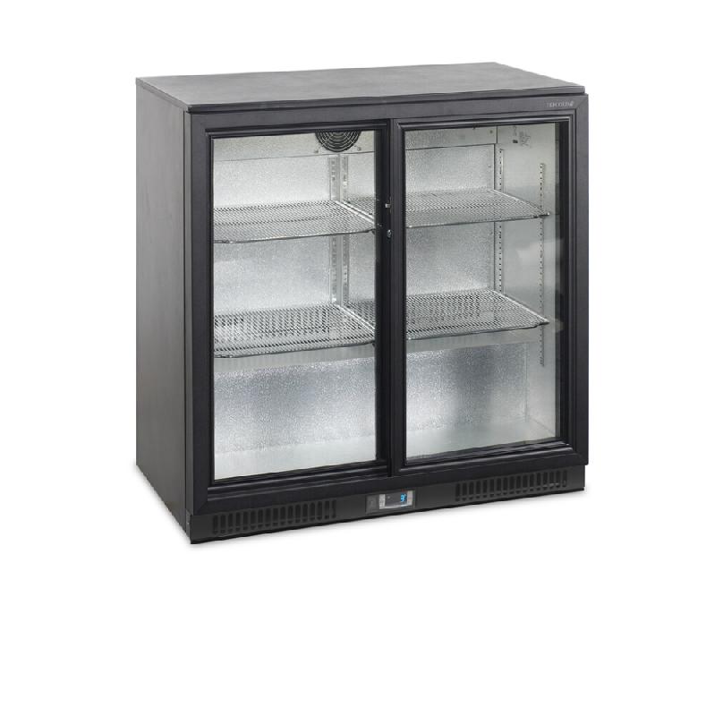 Arrière de bar réfrigéré 2 portes vitrées coulissantes - 190L - +2/+10°C - 900x515x870 mm - BA26S_0