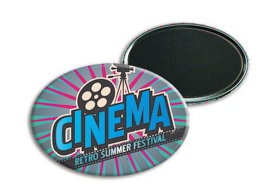 Badge ovale personnalisé - Magnet frigo 68 mm x 45 mm_0