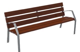 Banc public Similar Fonte Réf. 1323 - Fonte et bois tropical - Pieds en fonte ductile - Lattes traitées fongicide_0