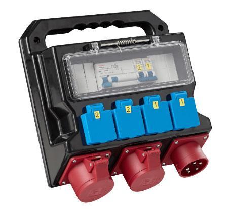 Coffret de chantier électrique - 4 x Schuko 230 V + 1 x 400 V - HEATCOM - 3160062_0