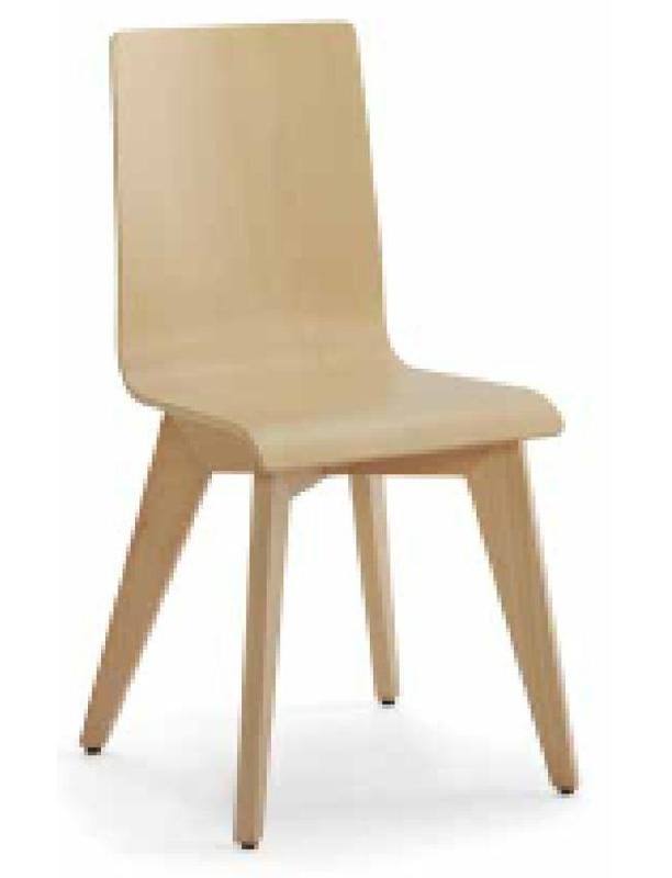 Chaise Trent - Assise et dos en bois naturel - Finition wengé, noyer clair ou noyer foncé_0