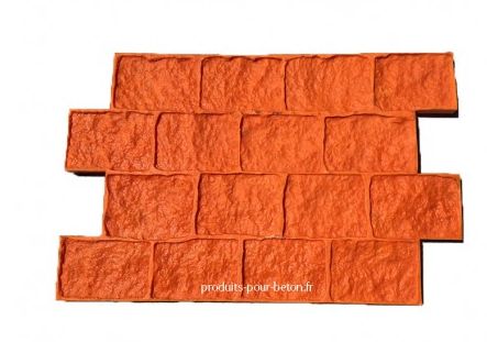 Châtelaine - 1R Moule de marquage pour béton empreinte - Effet pavage droit - Dimensions 64x43 cm avec options rigides et souples - PPB_0