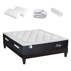 Ensemble   Matelas Ressorts ensachés + Sommier + Accessoires 160x200 cm PRIVILEGE BELLECOUR - blanc 4VP.PV.K15.K.1620_0