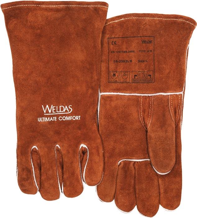 Gant de soudeur taille L (9) marron Croà»te de cuir EN 388, EN 12477 catégorie EPI II 5 paires WELDAS_0