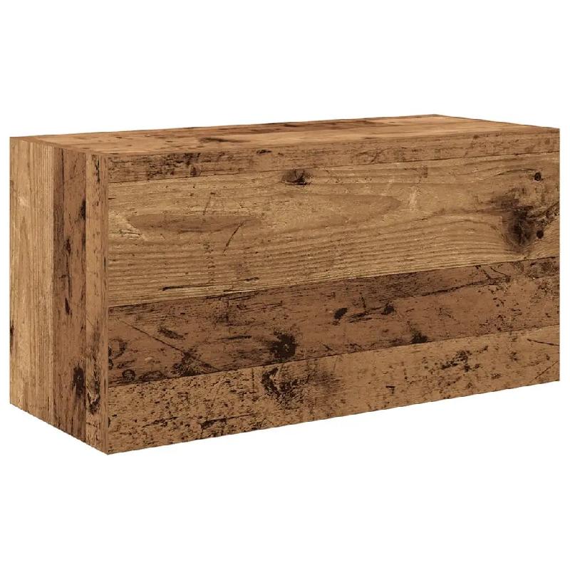 Helloshop26 - Armoire murale de bain pratique minimaliste 60 x 25 x 30 cm en bois d'ingénierie vieux bois 02_0051258 - Bois massif 3000236821131_0