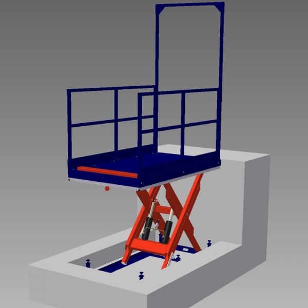 Monte-charge TA 2000 - Automate EdmoLift UC-60 - Plateforme antidérapante - Capacité 1000kg_0