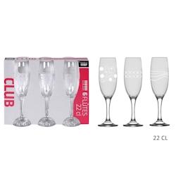 Lot de 4 Flutes club 22cl (barette de 6) Maitre Chef - VERRCL027_4_0