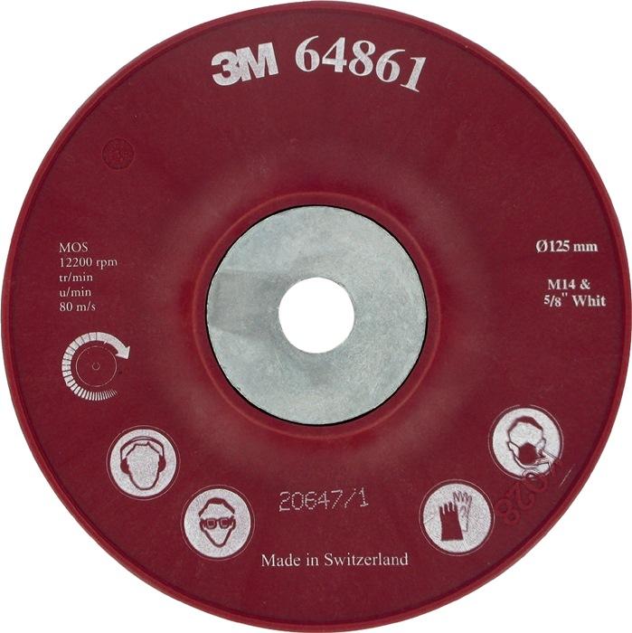Plateau-support Cubitron™ II nervuré - diamètre 125 mm - M14 - pour disques en fibre - 3M_0