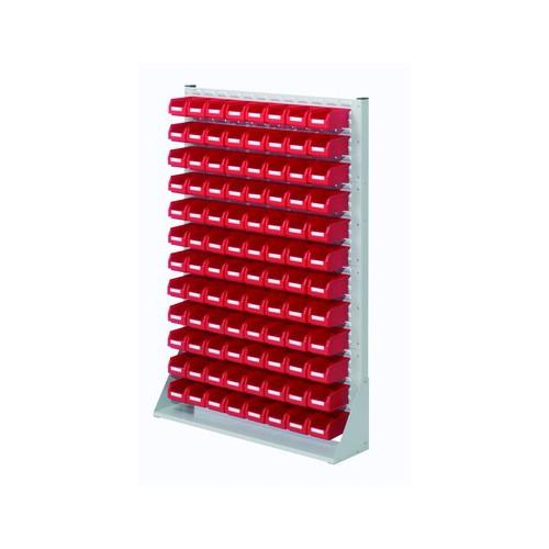 Rack fixe simple face avec panneaux équipés de bacs. H1450xl1000xp240mm._0